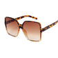 Women’s Oversized Sunglasses - Leopard Brown