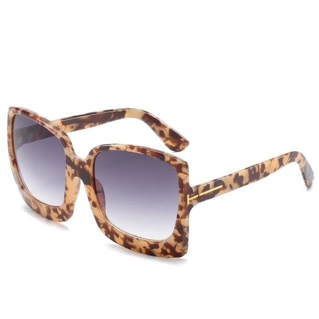 Women’s Oversized Sunglasses - Leopard / Other