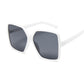 Women’s Oversized Sunglasses - White Gray